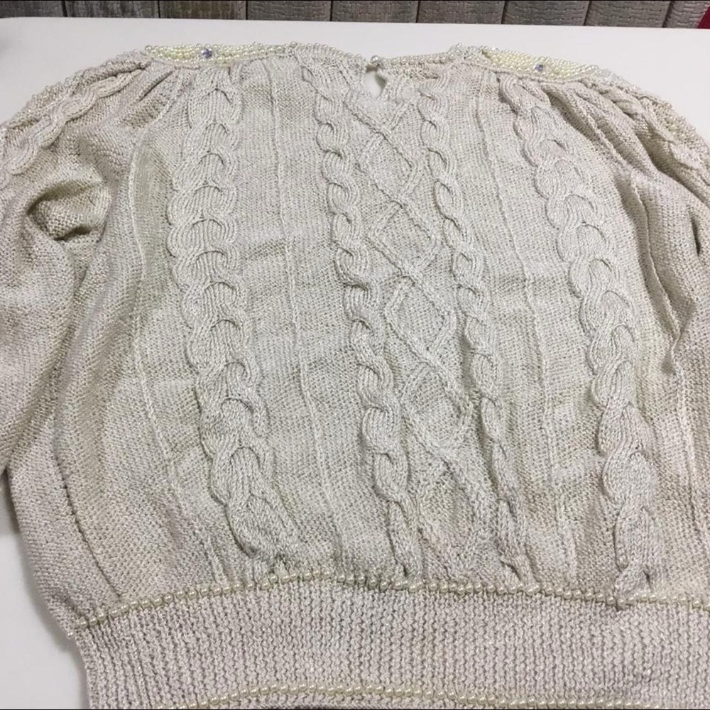 Vintage Pearls Knitting pattern women winter sweater